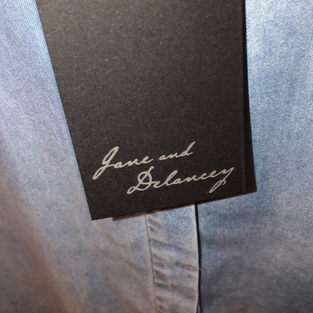 blue button up - Picture 3 of 6
